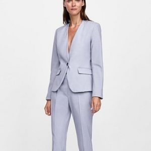 Zara Pale Blue Pant Suit